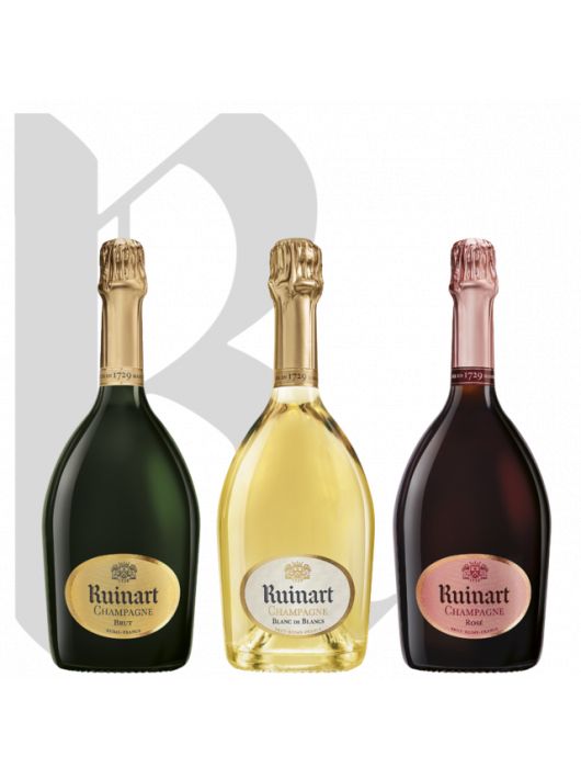 Ruinart Set 2 Blanc de blancs & 2 Brut & 2 Rosé - 6 x 75 cl