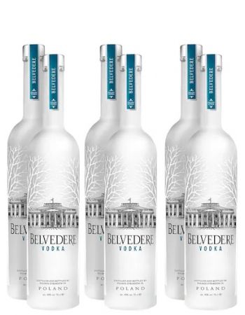 Belvedere Vodka 6 bottles Pure - 40% - 6 x 70 CL