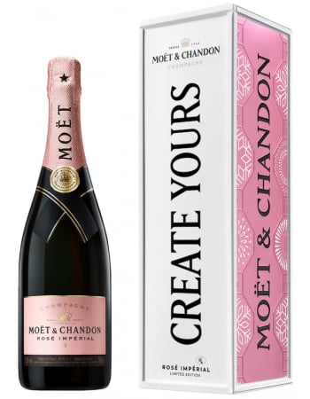 Moët & Chandon Rosé Impérial Giftbox Métal Personnalisable - 75 CL