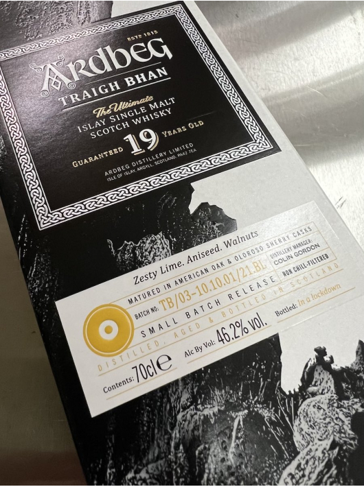 Whisky Ardbeg THRAIGH BHAN 19 YEARS BATCH 03 - 46.2% - 70 CL