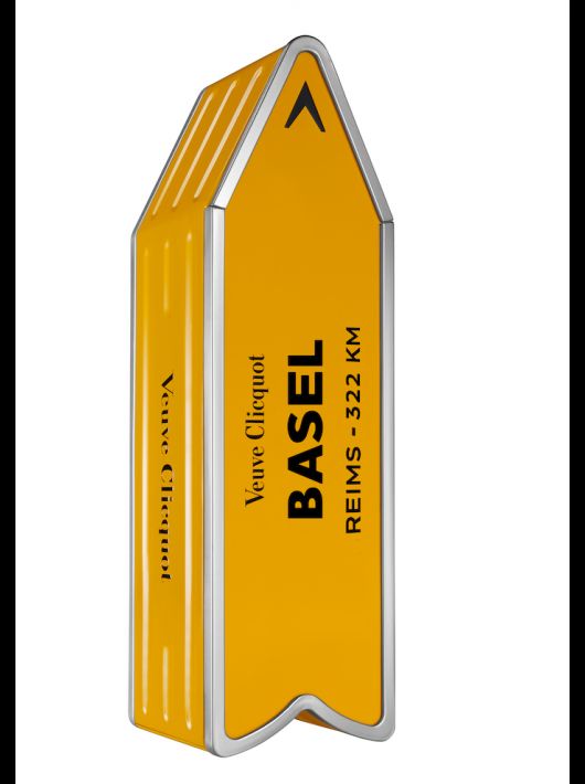 Veuve Clicquot ARROW "BASEL" Metal GIFTBOX Brut Carte Jaune - 75 cl