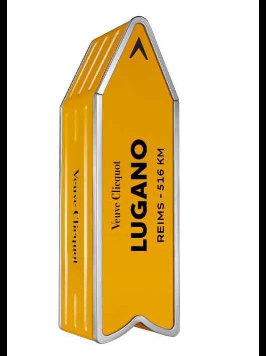 Veuve Clicquot ARROW "LUGANO" Metal GIFTBOX Brut Carte Jaune - 75 cl