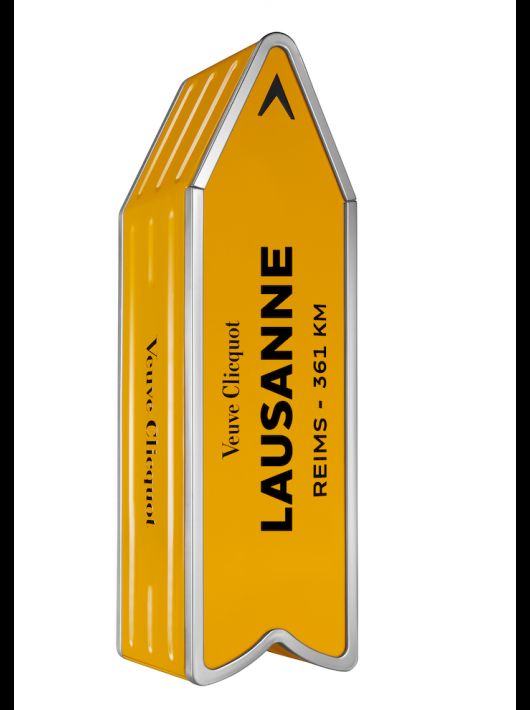 Veuve Clicquot ARROW "LAUSANNE" Metal GIFTBOX Brut Carte Jaune - 75 cl