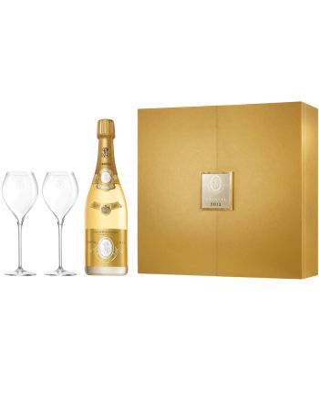 Cristal Louis Roederer Luxury Giftbox 2 Verres 28.5 cl & Vintage 2013 blanc - 75 cl