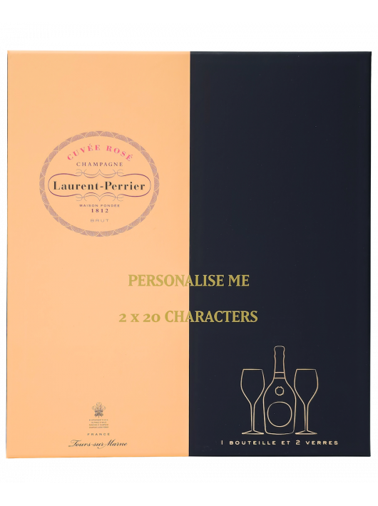 Laurent-Perrier Customisable Giftbox Cuvée rosé & 2 glasses Limited Edition