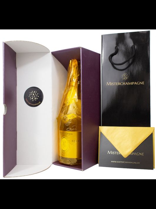 Misterchampagne.ch Giftbox RUBY cardboard, 20 letters GOLD Personalised - 75 cl