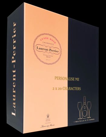 Laurent-Perrier individuell gestaltbare Geschenkbox Cuvée rosé & 2 Gläser Limited Edition