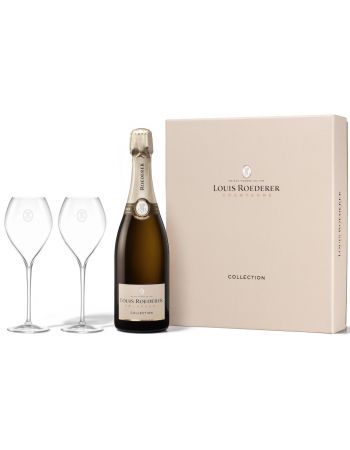 Louis Roederer Coffret brut collection 244 + 2 flûtes 28.5 cl - 75 cl