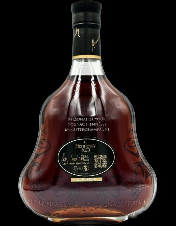 Cognac Hennessy X.O WITH ENGRAVING ON GLASS 45 LETTERS MAX - 40% - 70 CL