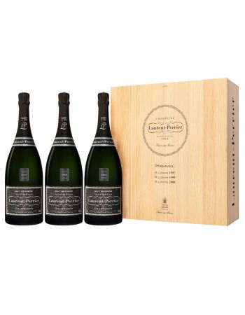 Laurent-Perrier Wooden box containing 3 MAGNUM Vintage 1997, 1999 and 2000 - 3 x 150 cl 2