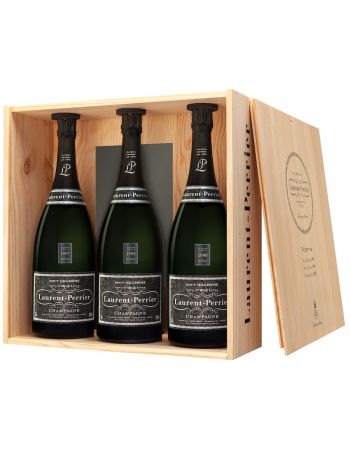 Laurent-Perrier Wooden box containing 3 MAGNUM Vintage 1997, 1999 and 2000 - 3 x 150 cl