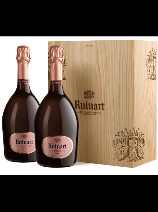 Ruinart WOODEN BOX DUO Rosé - 2 x 75 cl