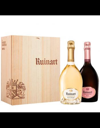 Ruinart CAISSE BOIS DUO BOTTLE Rosé & Blanc de blancs - 75 cl 2