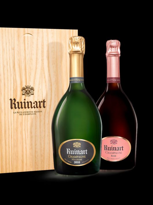 Ruinart WOODEN BOX DUO Vintage 2016 & Rosé - 2 x 75 cl