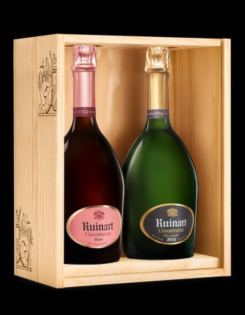 Ruinart WOODEN BOX DUO Vintage 2016 & Rosé - 2 x 75 cl