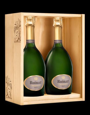 Ruinart HOLZKISTE MIT DEM DUO "R" Brut - 2 x 75 cl