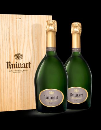 Ruinart HOLZKISTE MIT DEM DUO "R" Brut - 2 x 75 cl 2