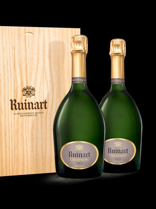 Ruinart WOODEN BOX DUO "R" Brut - 2 x 75 cl