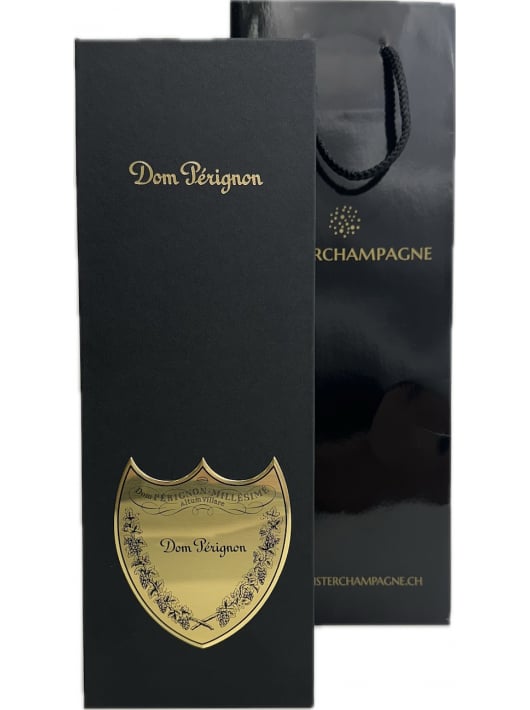 Dom Pérignon 2015 Giftbox personnalisé avec gravure sur bouclier en métal - 75 cl