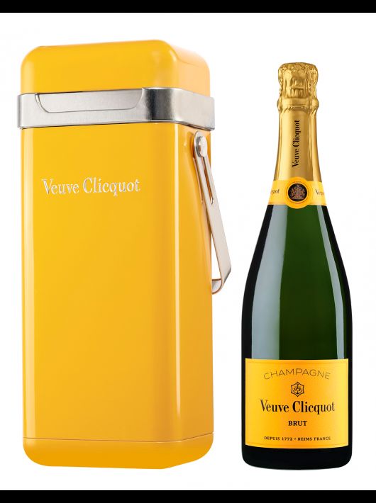 Veuve Clicquot Metal Cooler Giftbox Yellow card brut - 75 cl