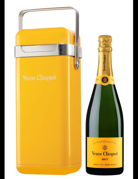 Veuve Clicquot Metal Cooler Giftbox Yellow card brut - 75 cl
