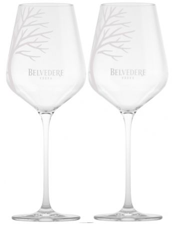 Belvedere Vodka Set 2 Spritz glasses & 1 Pure bottle - 40% - 70 cl 2