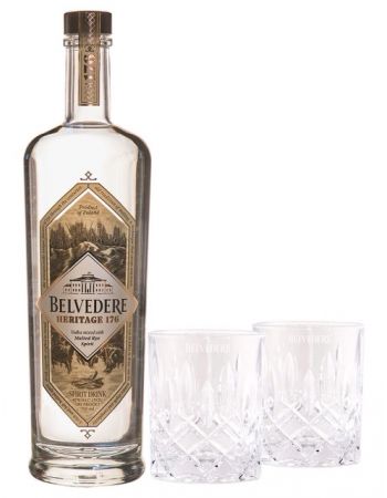 Belvedere Vodka Set 2 gläser & Heritage 176 - 40% - 70 CL 2