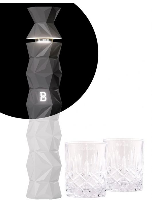 Belvedere Vodka Set 2 Verres & B10 Luminous Limited Edition - 40% - 70 CL