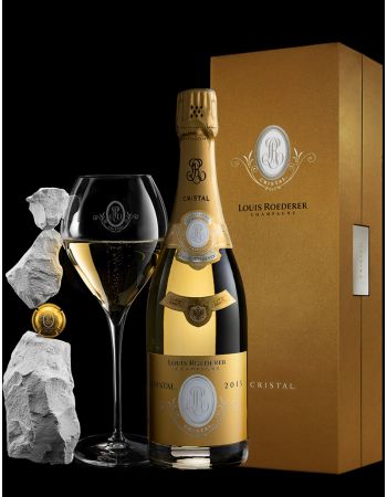 Cristal Louis Roederer SET 2 GLÄSER + 1 GESCHENKBOX VINTAGE 2015 blanc - 75 cl