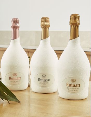 Ruinart TRIO SET Blancs de Blanc, Rosé & brut Second Skin - 3 x 75 cl