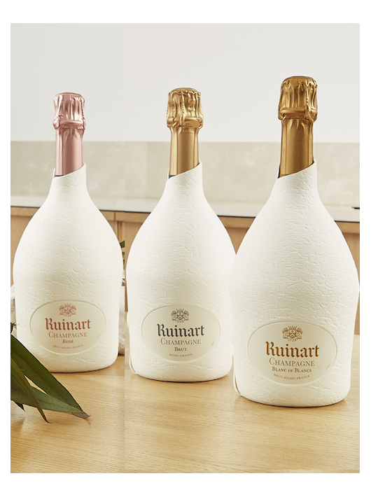 Ruinart TRIO SET Blanc de Blancs, Rosé & brut Second Skin - 3 x 75 cl