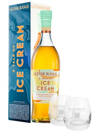 Whisky Glenmorangie Set 2 Tumblers & A Tale of Ice Cream - 46% - 70cl 2