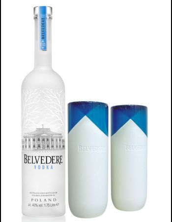 Belvedere Vodka Set 2 Natural Signature glasses & 1 Pure bottle - 40% - 70 cl