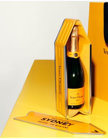 Veuve Clicquot Personalisierte Metal Geschenkbox "ARROW" Yellow Label Brut - 75 cl 2