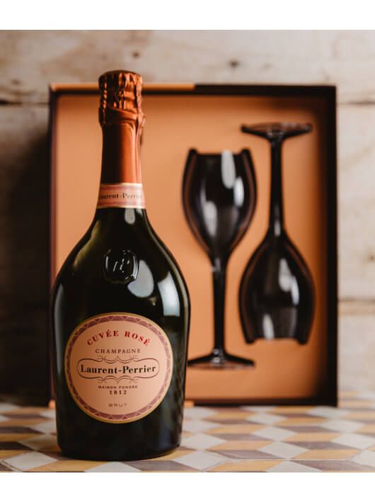 Laurent-Perrier Giftbox Cuvée rosé & 2 glasses Limited Edition