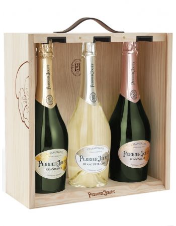 Perrier-jouët Coffret bois Trio Blanc de blancs, Brut & Rosé - 3 x 75 cl