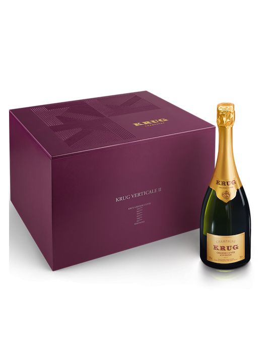 Krug Caisse bois Verticale Grande cuvée 162-167ème - 6 x 75 cl