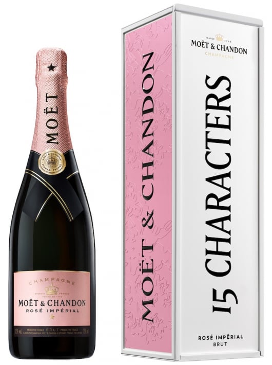 Moët & Chandon Rosé Impérial Giftbox Métal Personnalisable - 75 CL