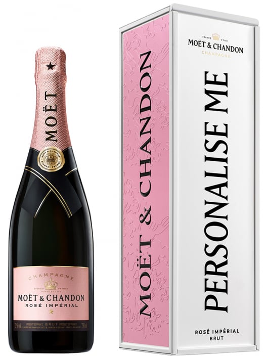 Moët & Chandon Rosé Impérial Giftbox Métal Personnalisable - 75 CL