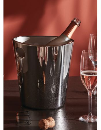 ALESSI Ice Bucket 1 Bottle Stainless Steel 18/10 Brilliant 2