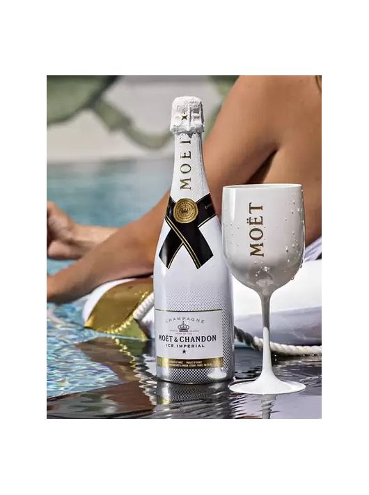 Moët & Chandon 2 Weiße Acrylgläser